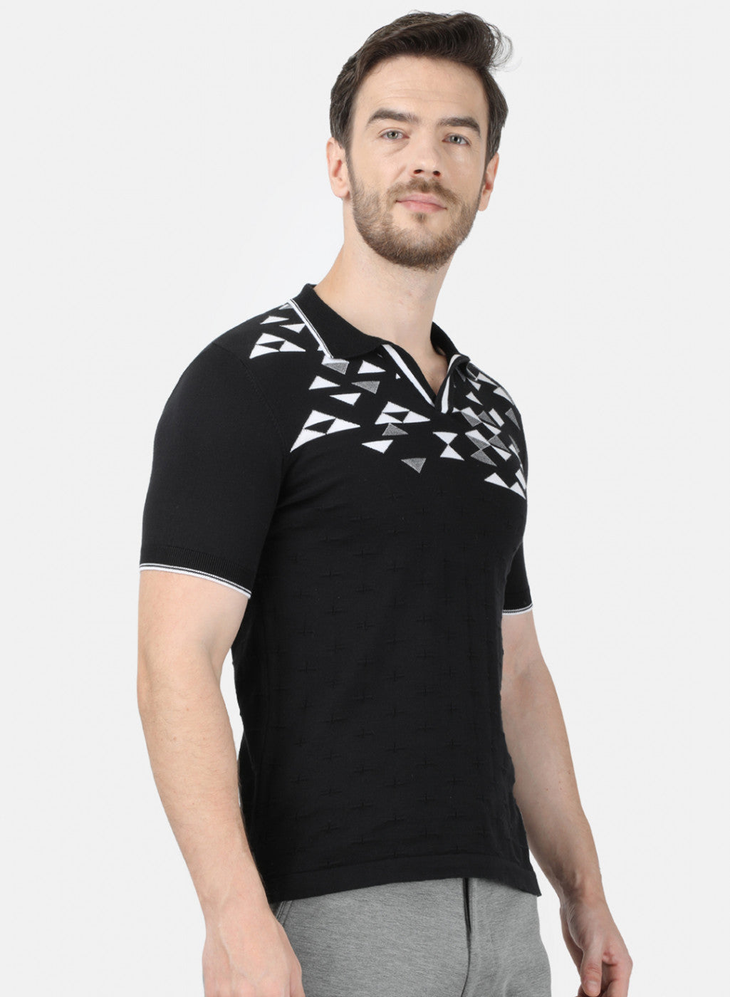 Mens Black Plain T-Shirt