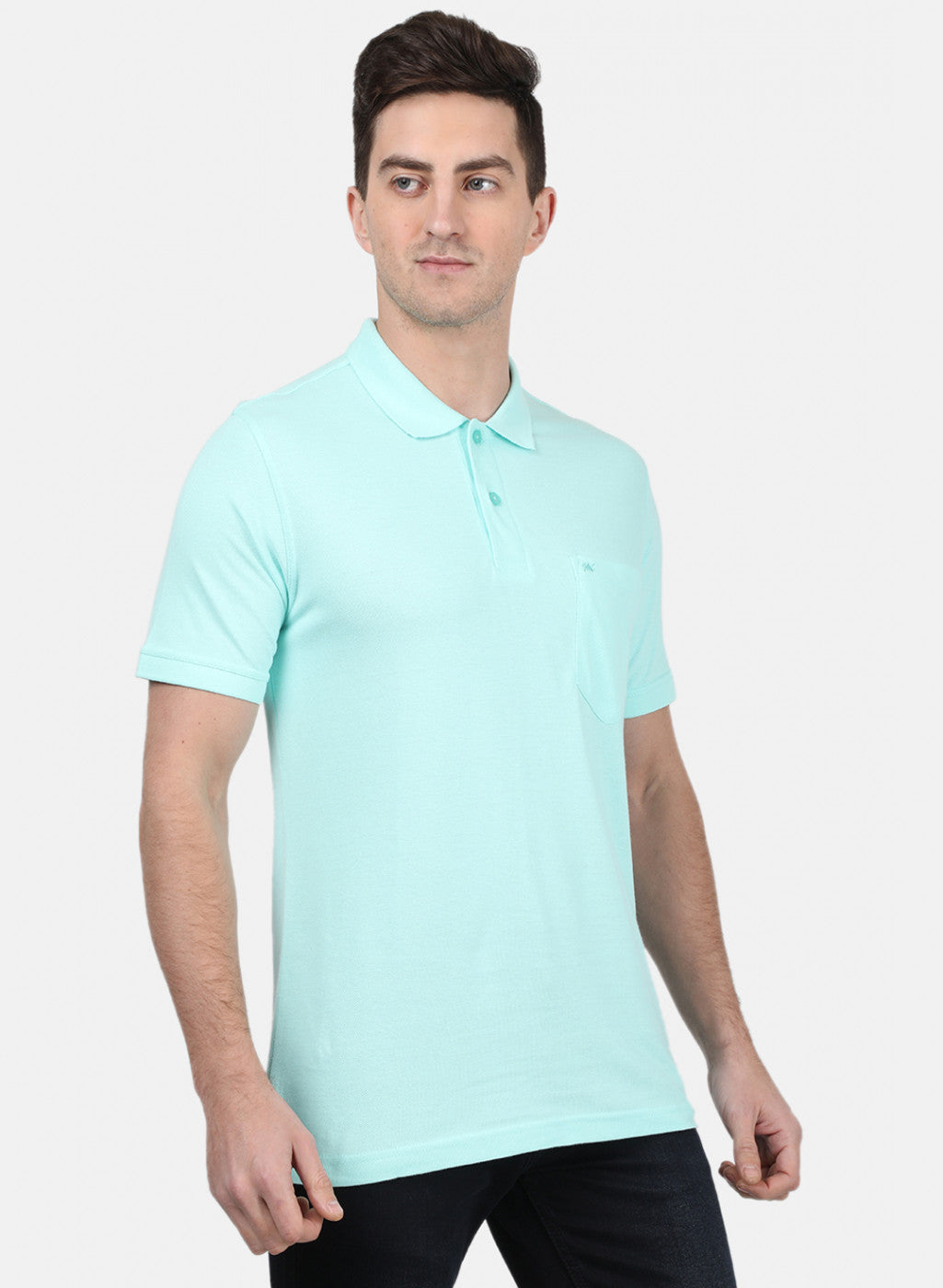 Mens Sky Blue Plain T-Shirt