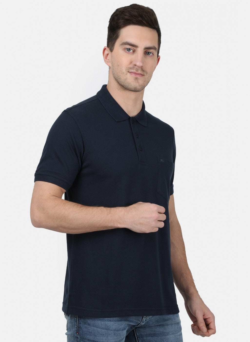 Mens NAvy Blue Plain T-Shirt