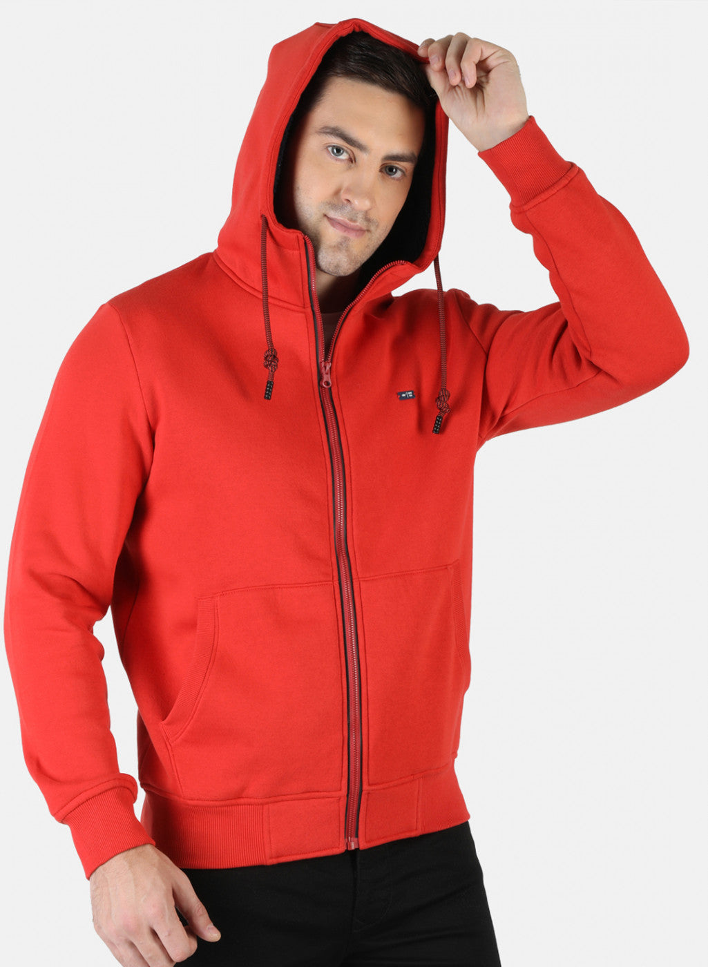 Men Orange Plain T-Shirt