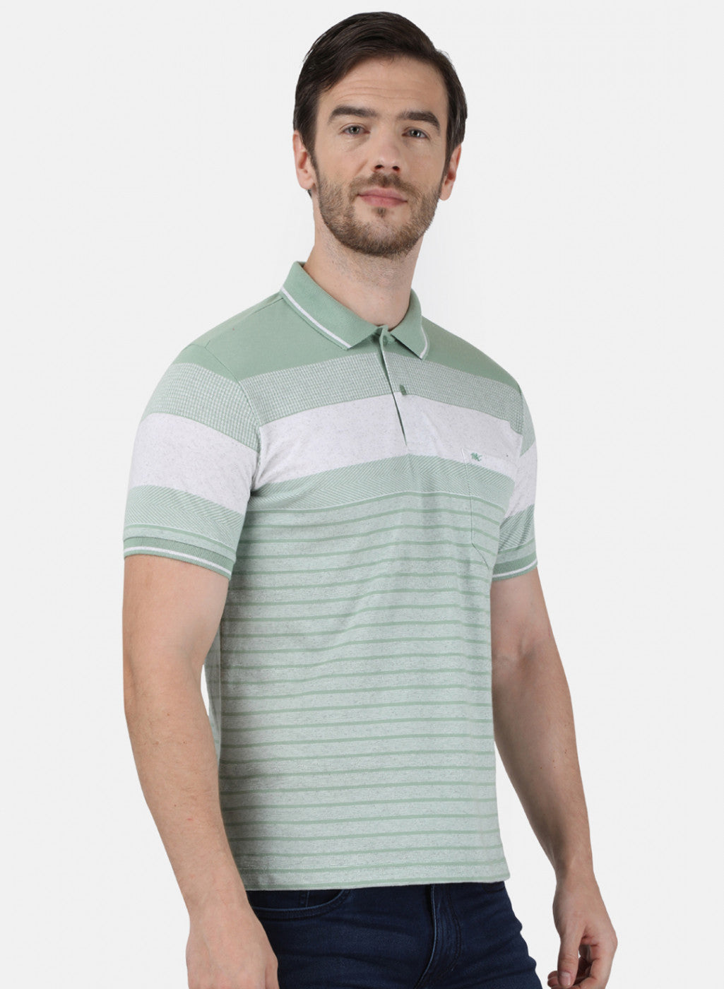 Mens Green Stripe T-Shirt