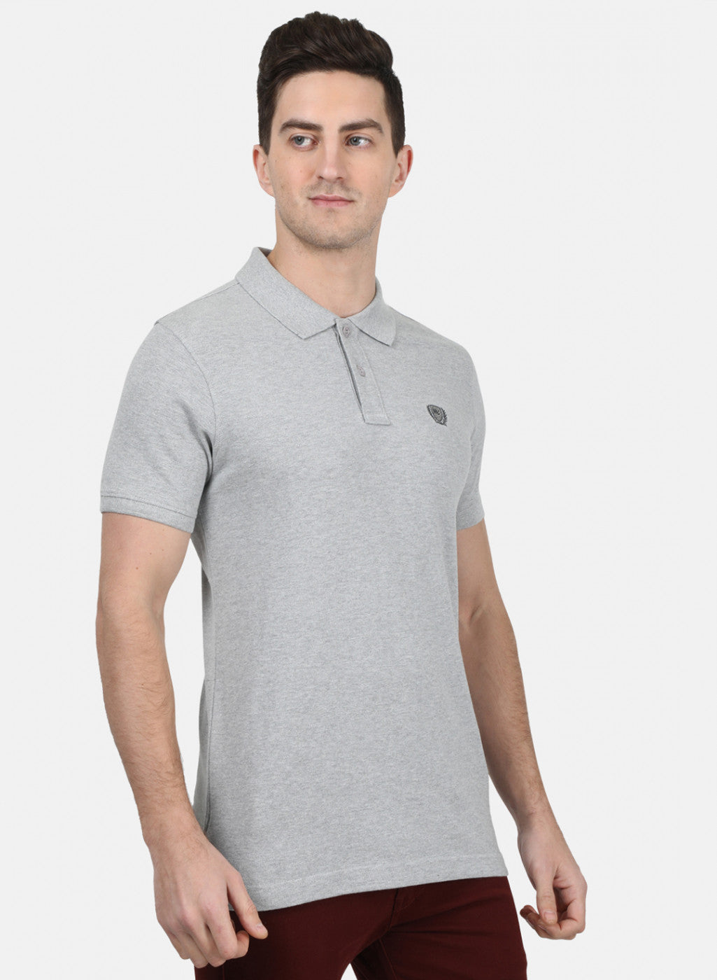 Mens Grey Plain T-Shirt