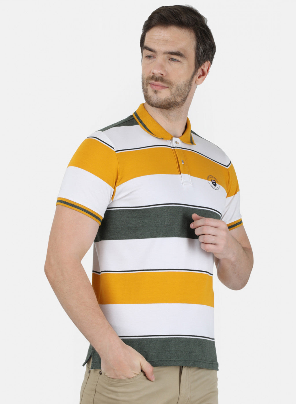 Mens Mustard Stripe T-Shirt