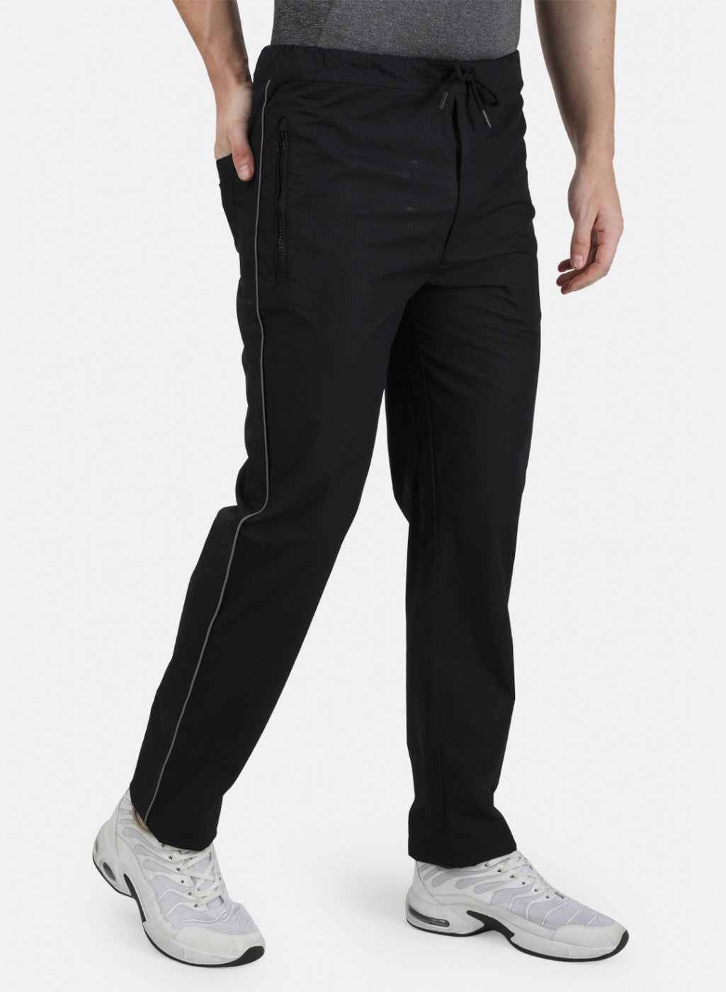 Mens Black Printed Lowers