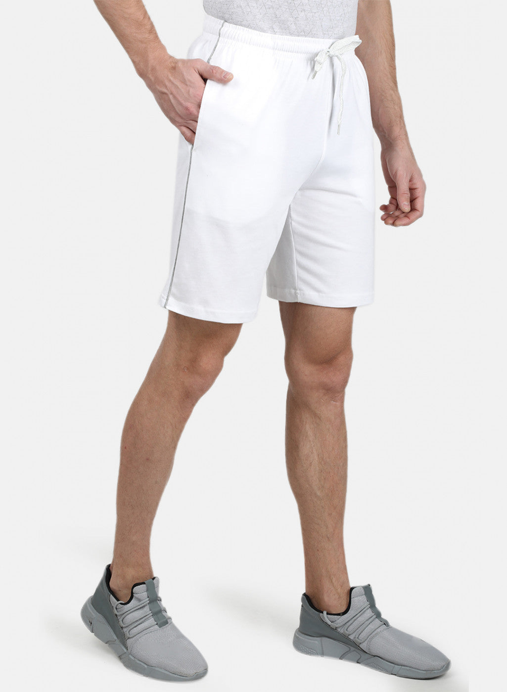 Mens White Plain Bermuda