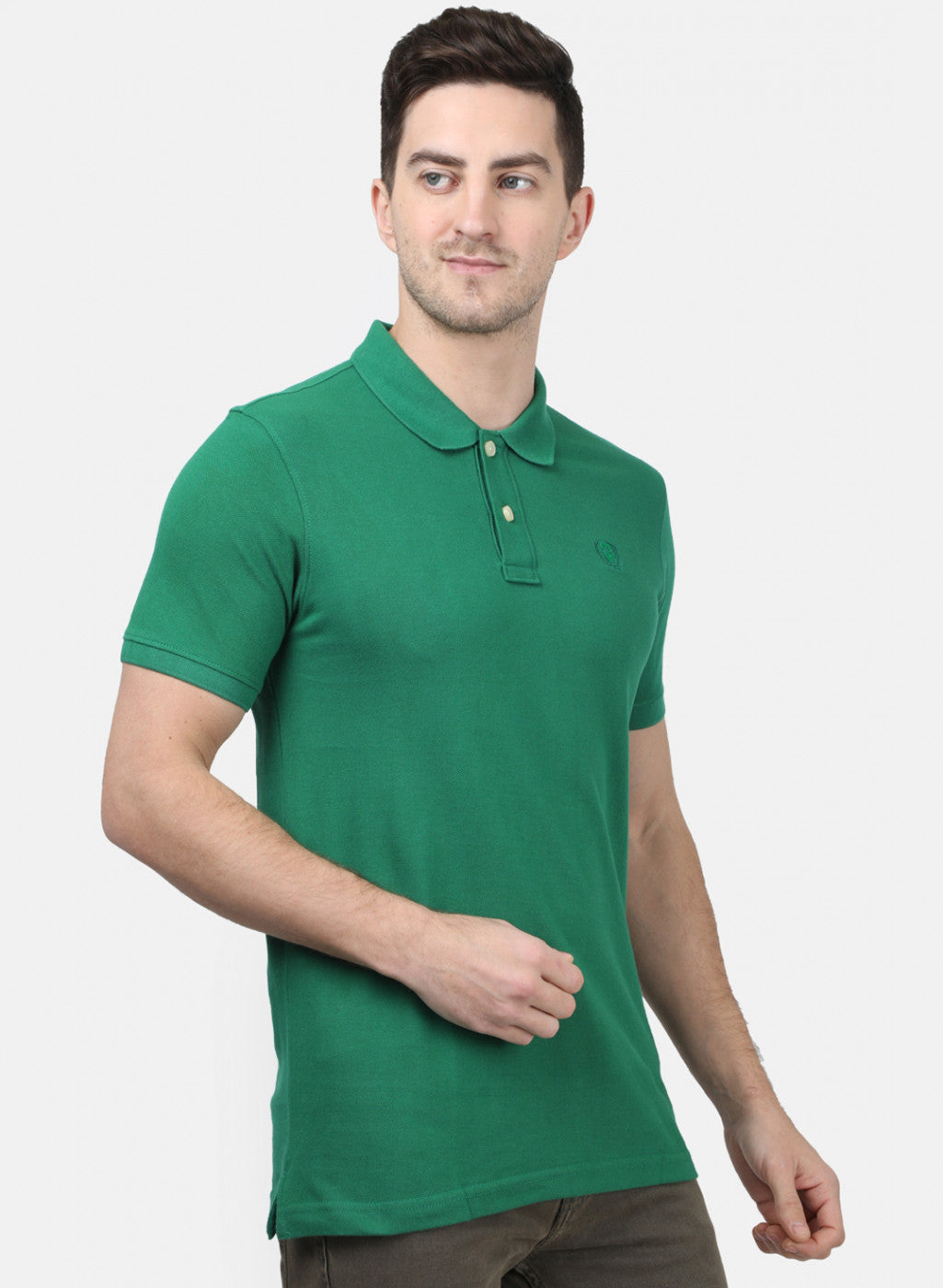 Mens Green Plain T-Shirts