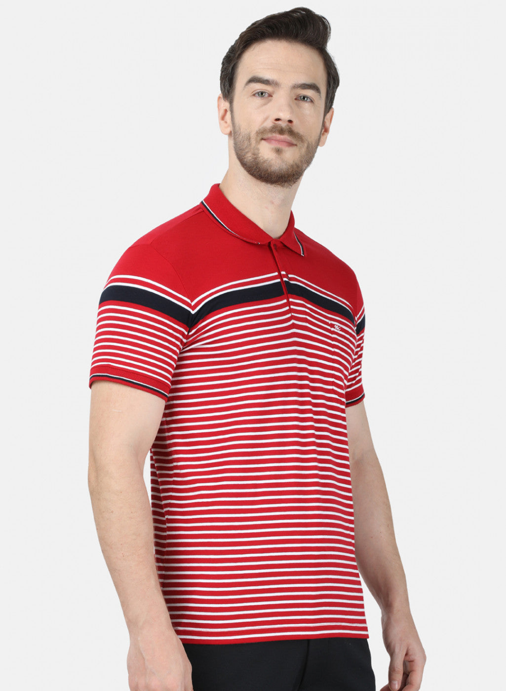 Mens Maroon Stripe T-Shirt