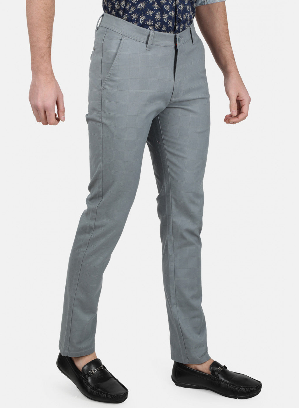Mens Grey Smart Trouser