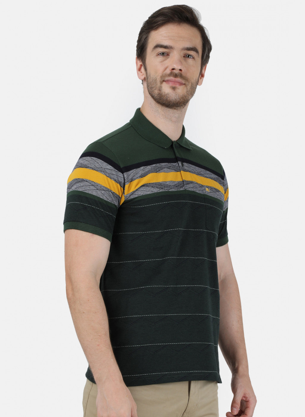 Mens Olive Stripe T-Shirt