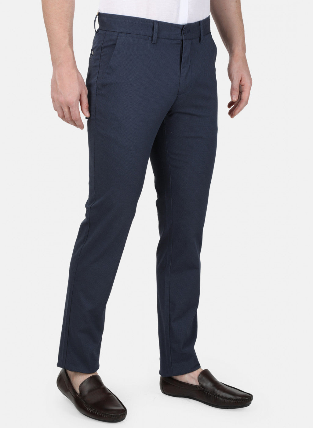 Mens Blue Slim Trouser