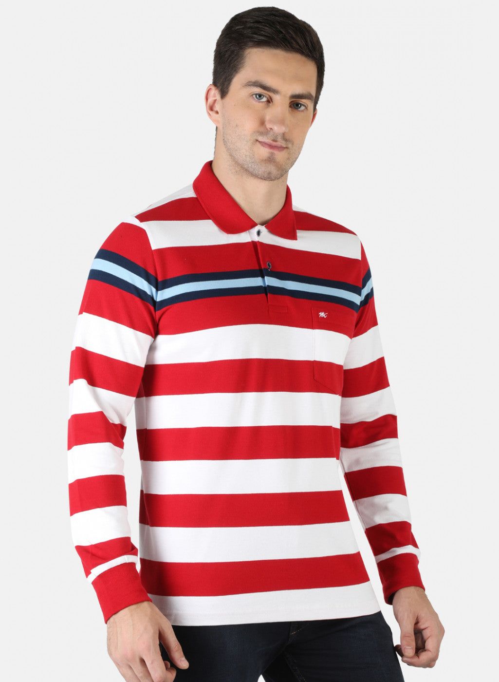 Men Maroon Stripe T-Shirt