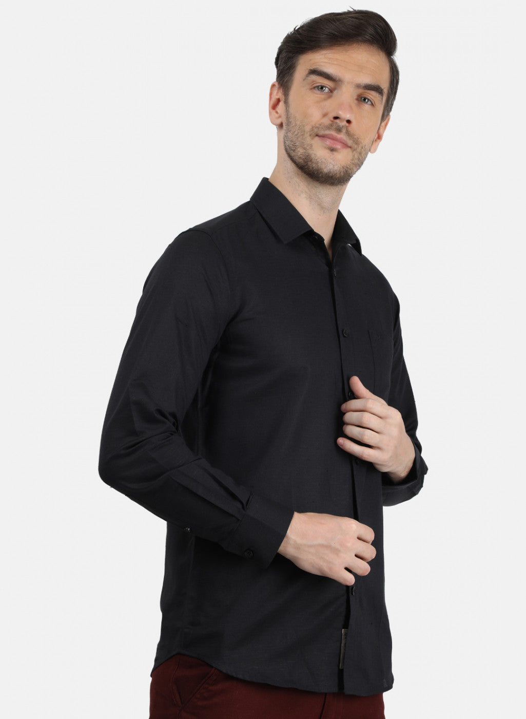 Men Black Solid Shirt