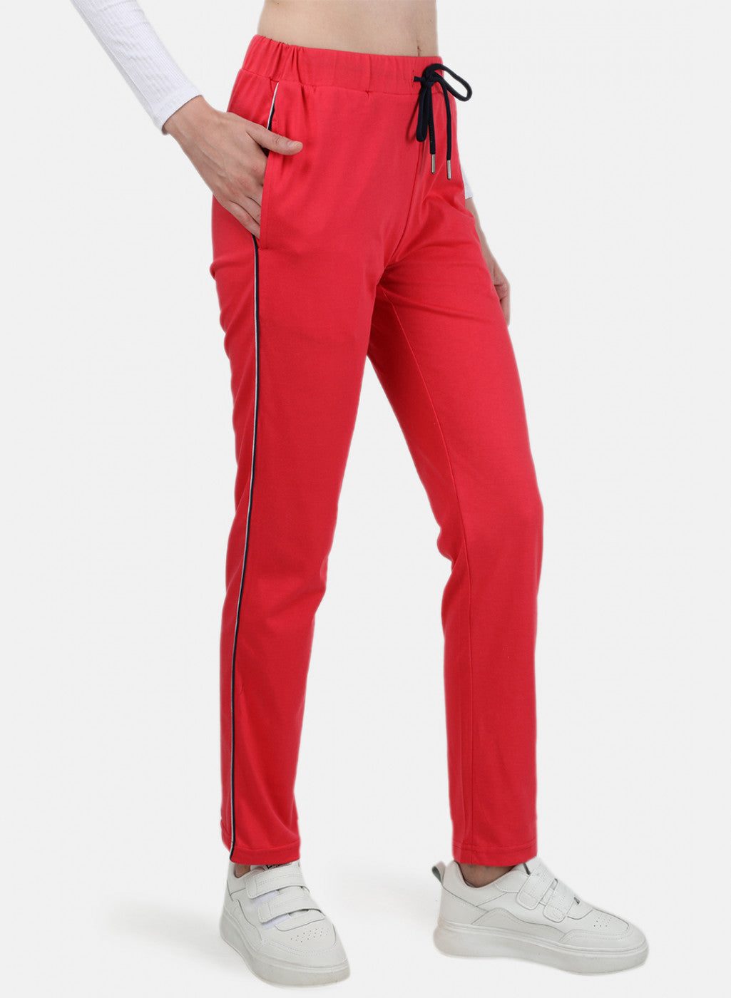 Womens Dark Pink Plain Lower