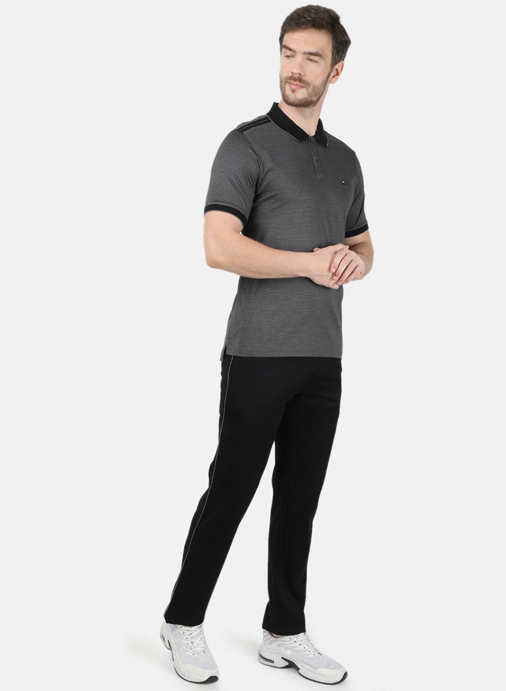 Mens Black Stripe Lower Set