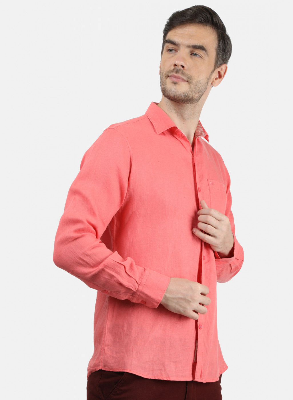 Men Pink Solid Shirt
