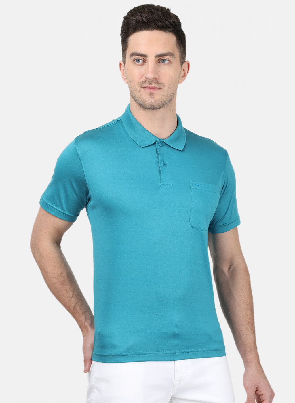 Mens Blue Plain T-Shirt