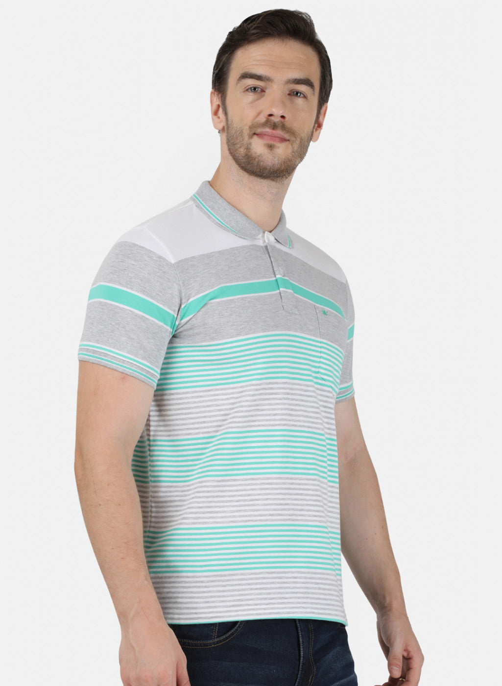 Mens Green Stripe T-Shirt