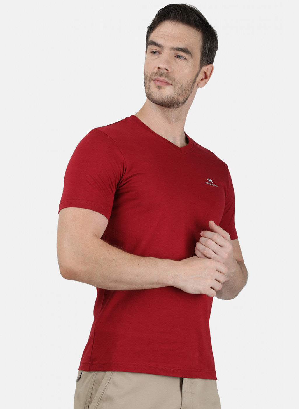 Mens Multi Color Plain T-Shirt
