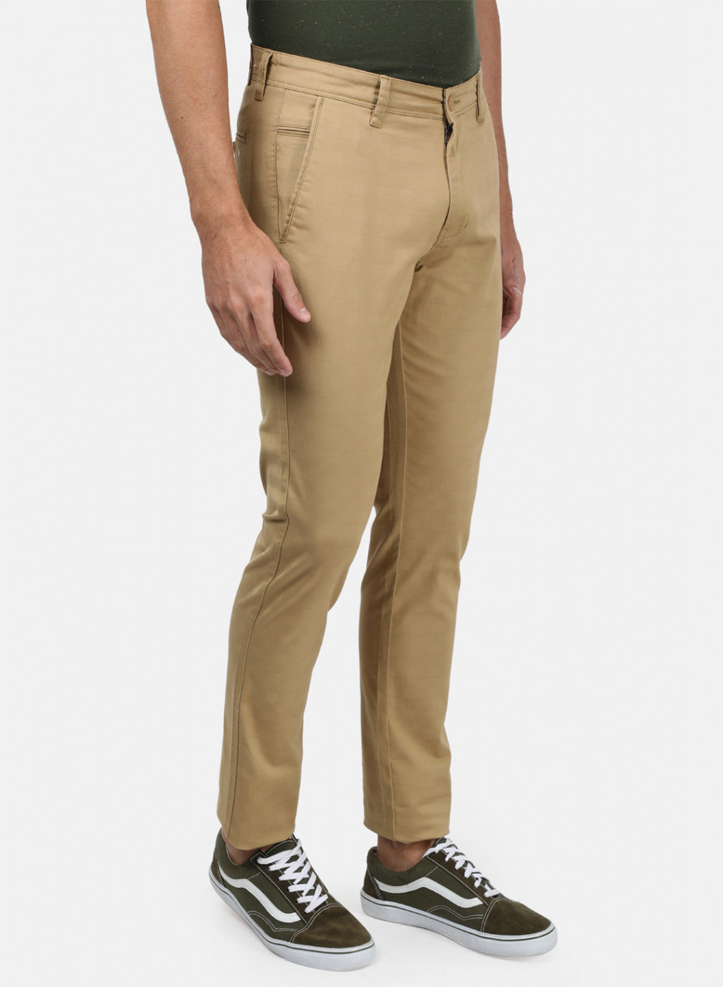 Men Brown Check Trousers