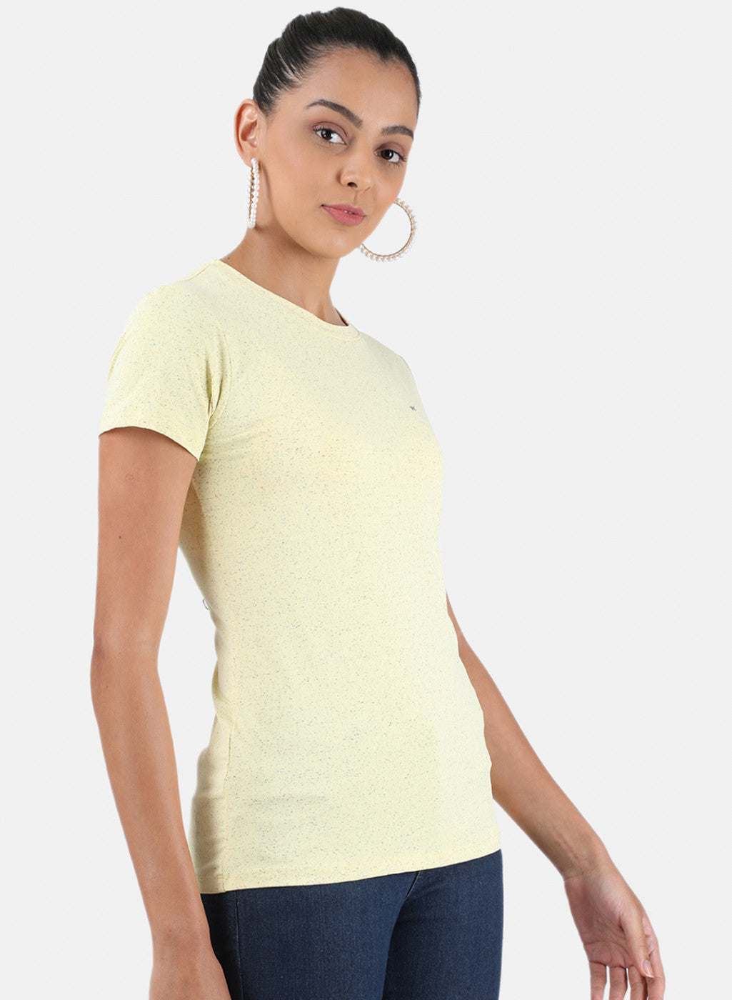 Womens Yellow Plain Top
