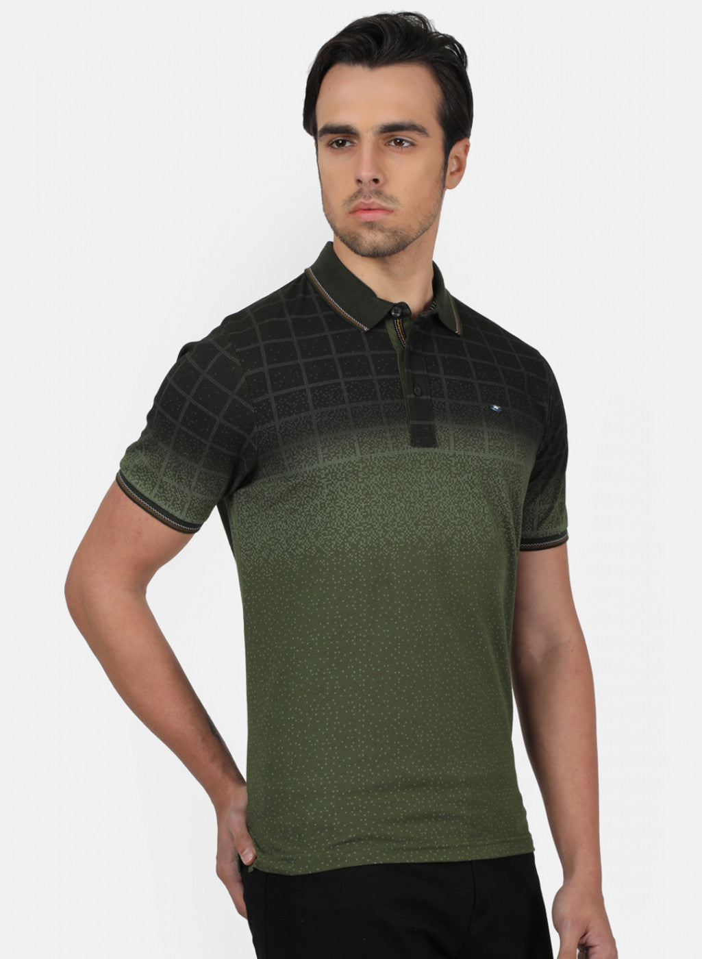 Men Olive Printed T-Shirts