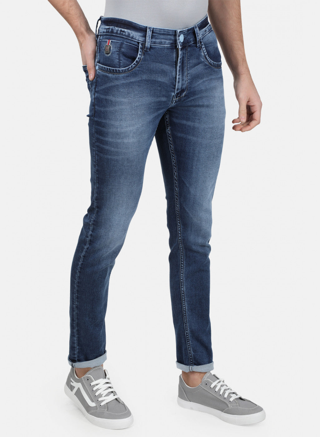 Mens Blue Skinny Denim