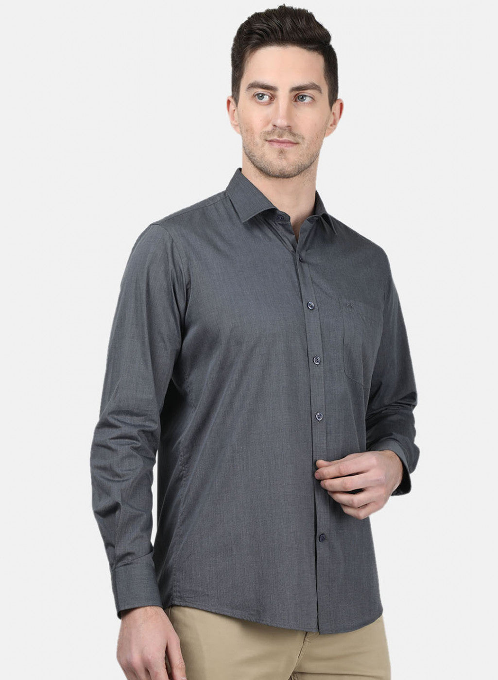 Mens Black Solid Shirts