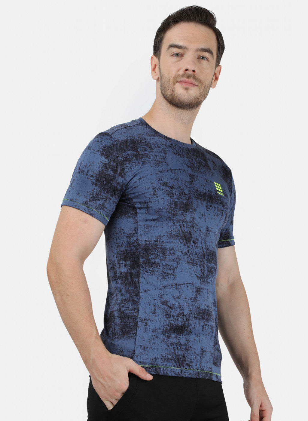 Mens Blue Printed T-Shirt