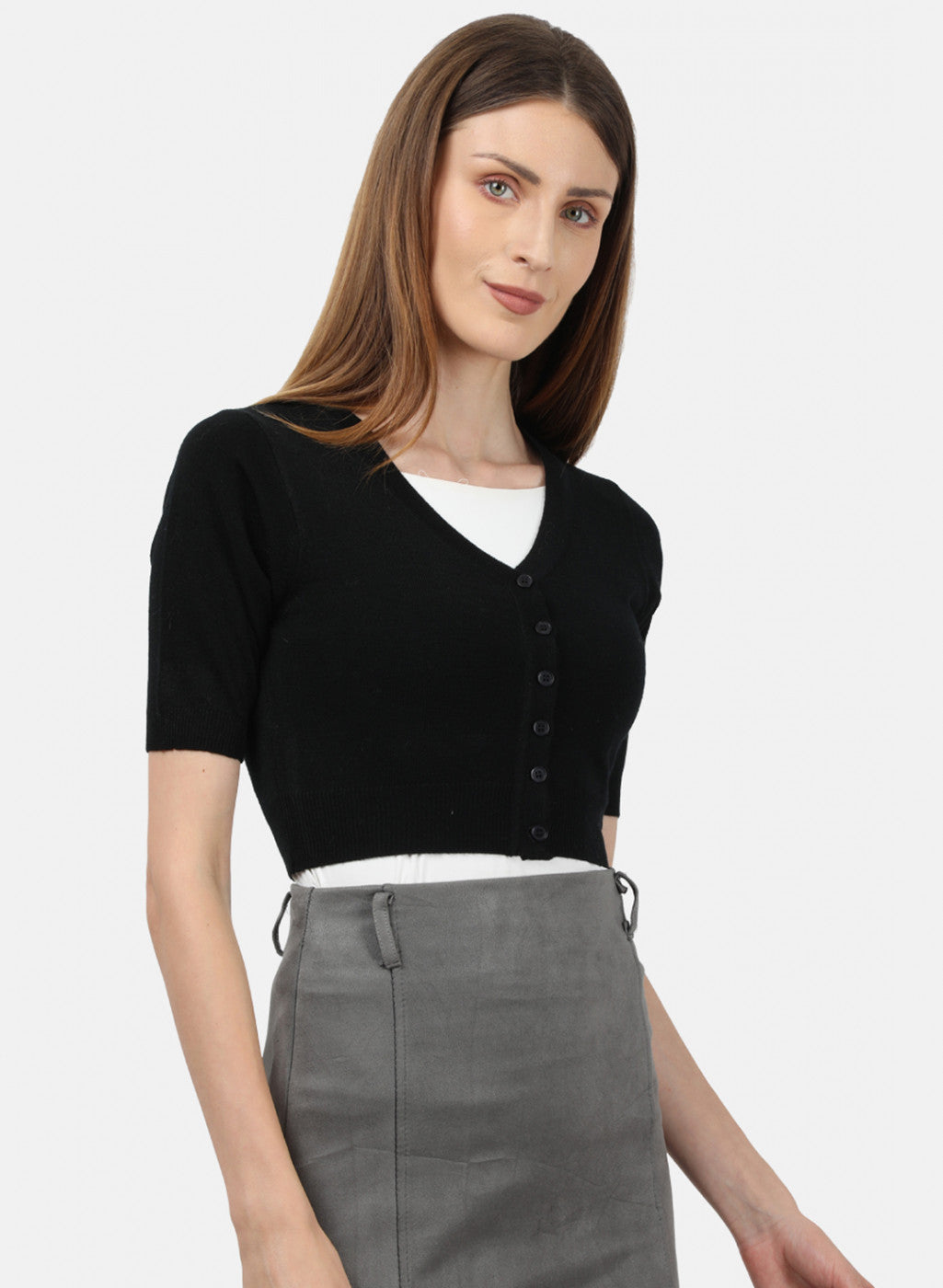 Women Black Solid Blouse