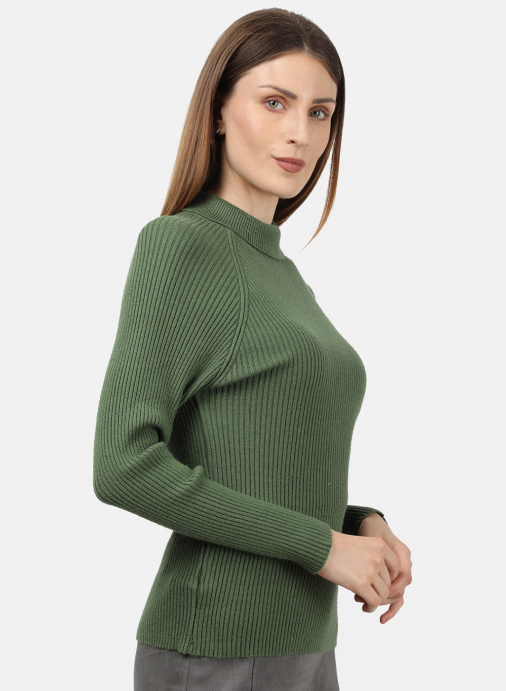 Women Olive Solid Sceavy