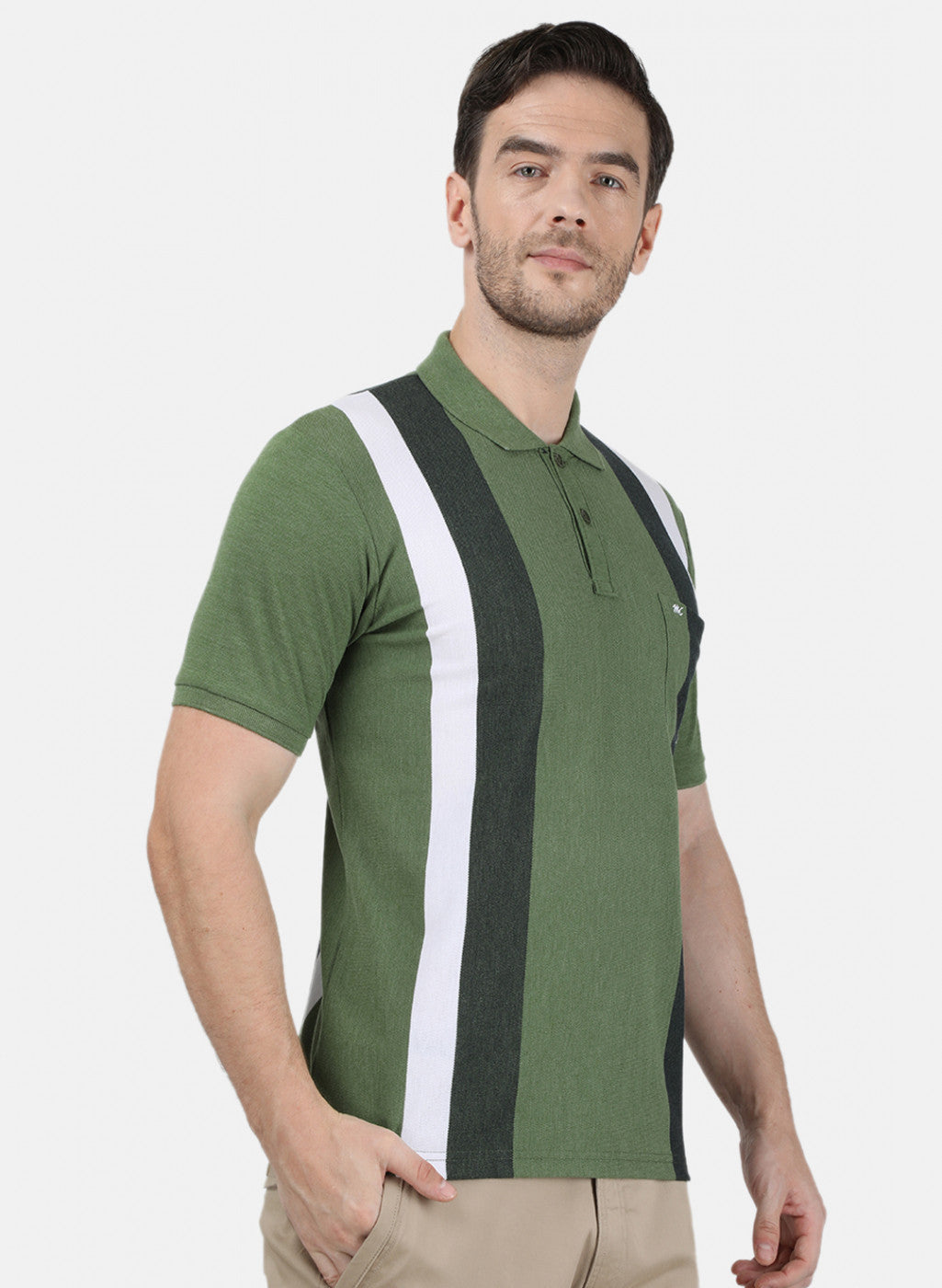 Mens Green Stripe T-Shirt