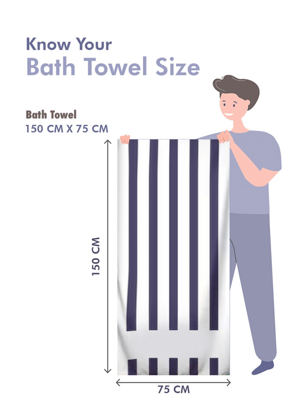 White Cotton 525 GSM Bath Towel