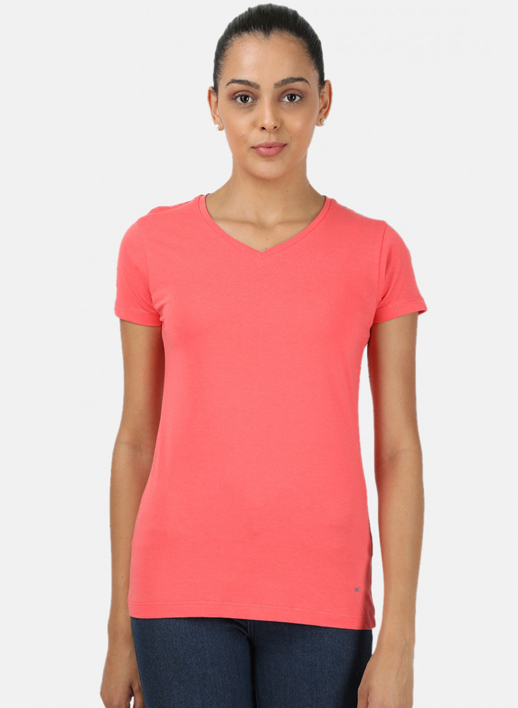 Womens Pink & Off White Plain Top 2Pc Set