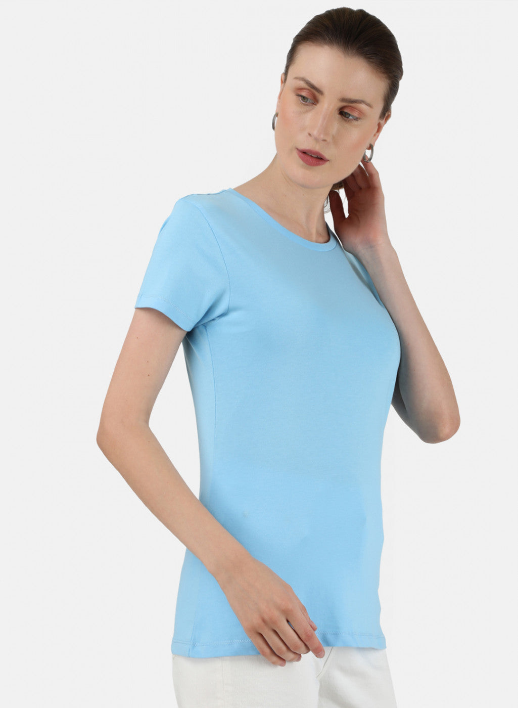 Womens Blue & Sea Green Plain Top 2Pc Set