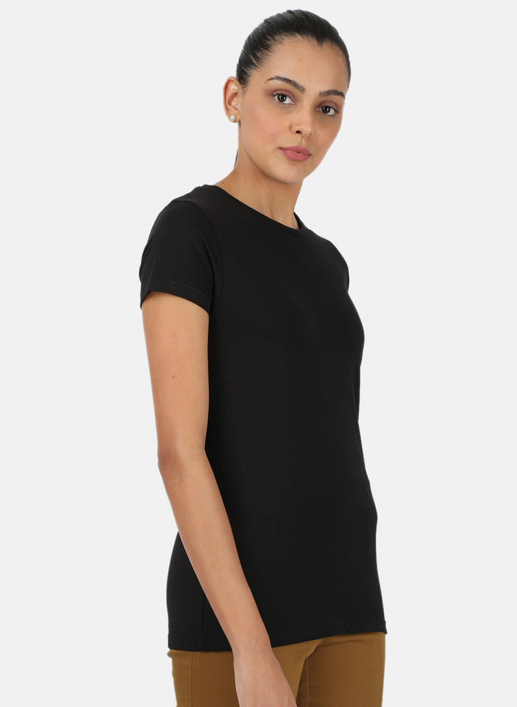 Womens Black & Red Plain Top 2Pc Set