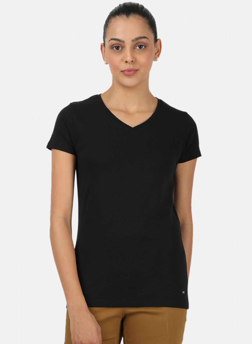 Womens Black & Red Plain Top 2Pc Set
