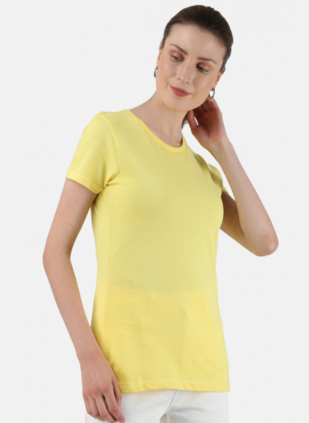 Womens Yellow & Blue Plain Top 2Pc Set