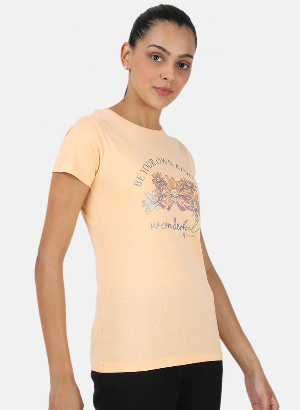 Womens Peach & Blue Printed Top 2Pc Set