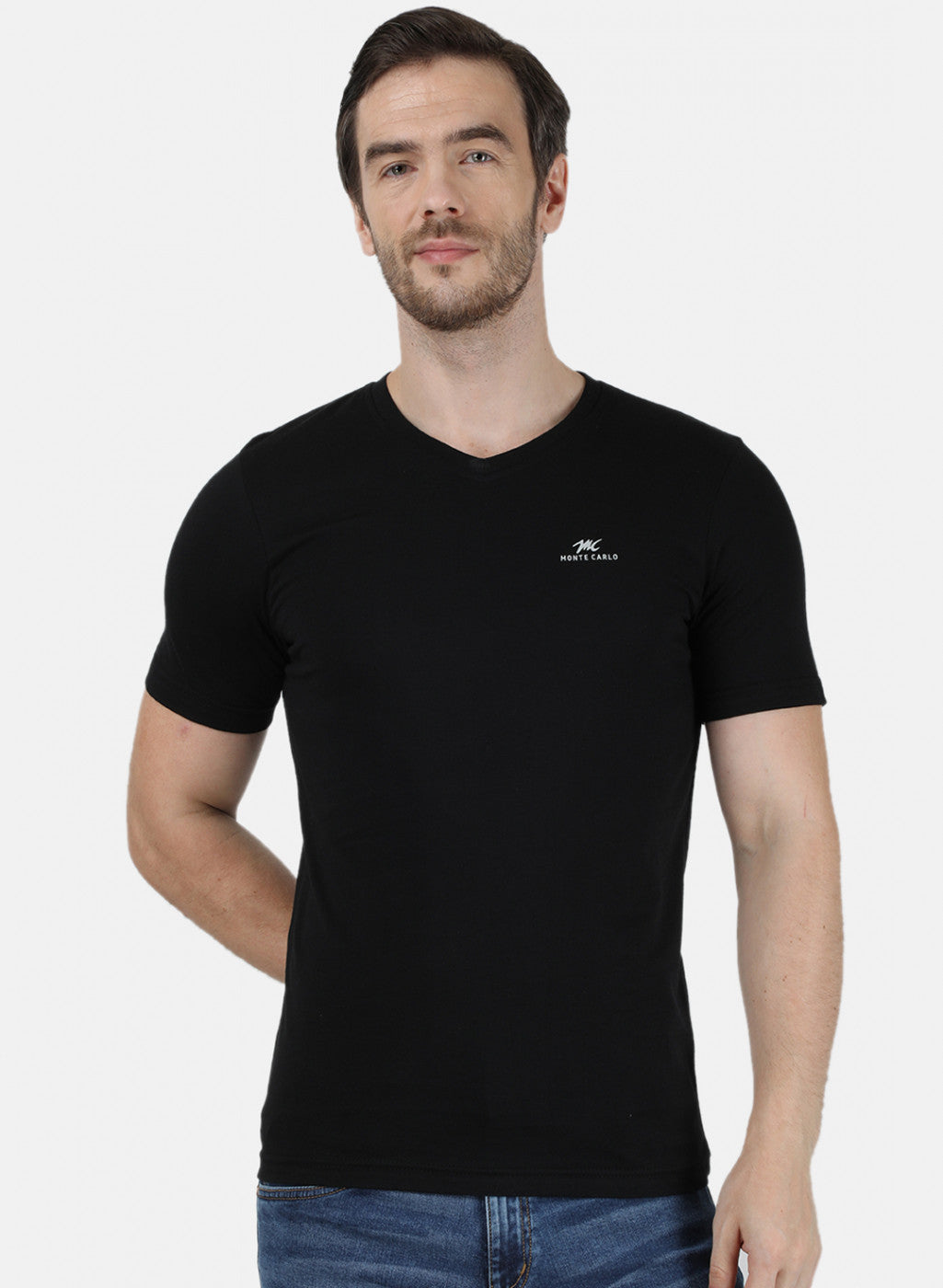 Mens Multi Color Plain T-Shirt