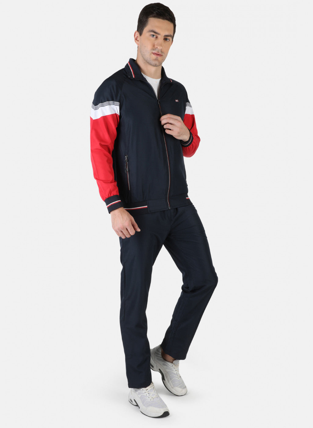 Men NAvy Blue Plain Tracksuit