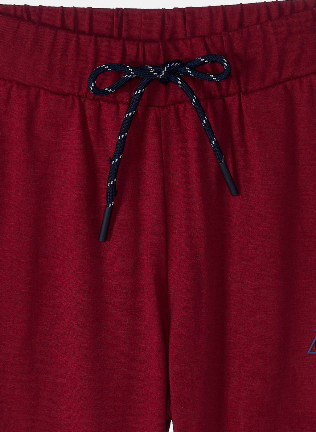 Boys Maroon Plain Capri