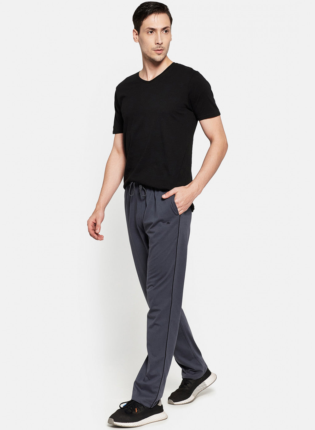 Mens Grey Plain Lower