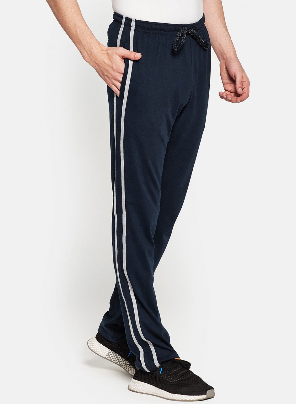 Mens NAvy Blue Plain Lower