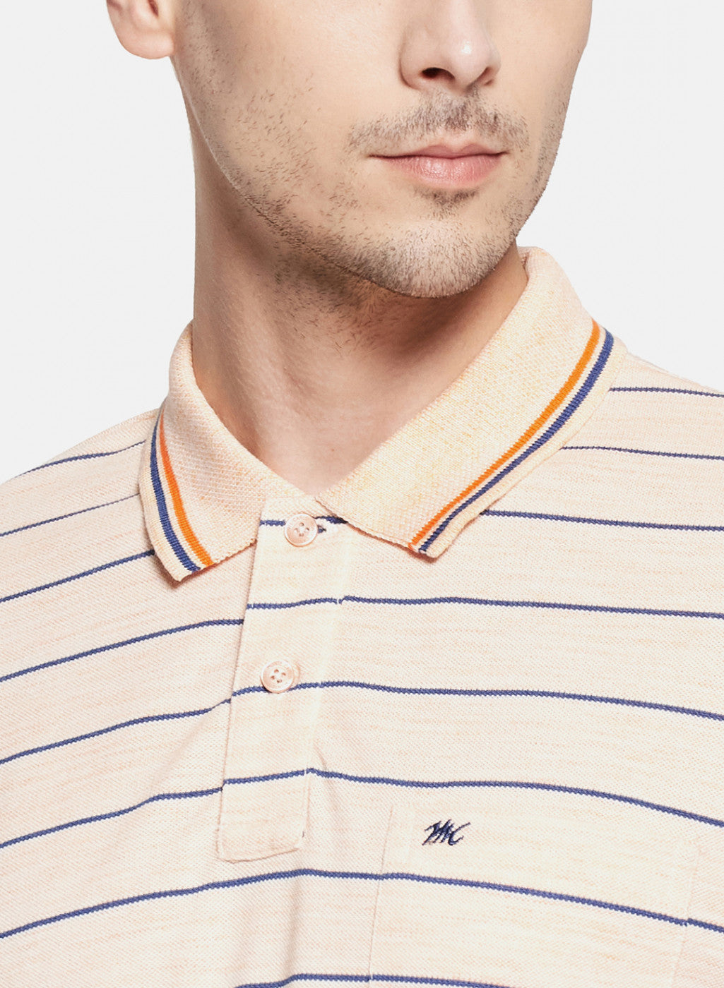 Mens Orange Stripe T-Shirt