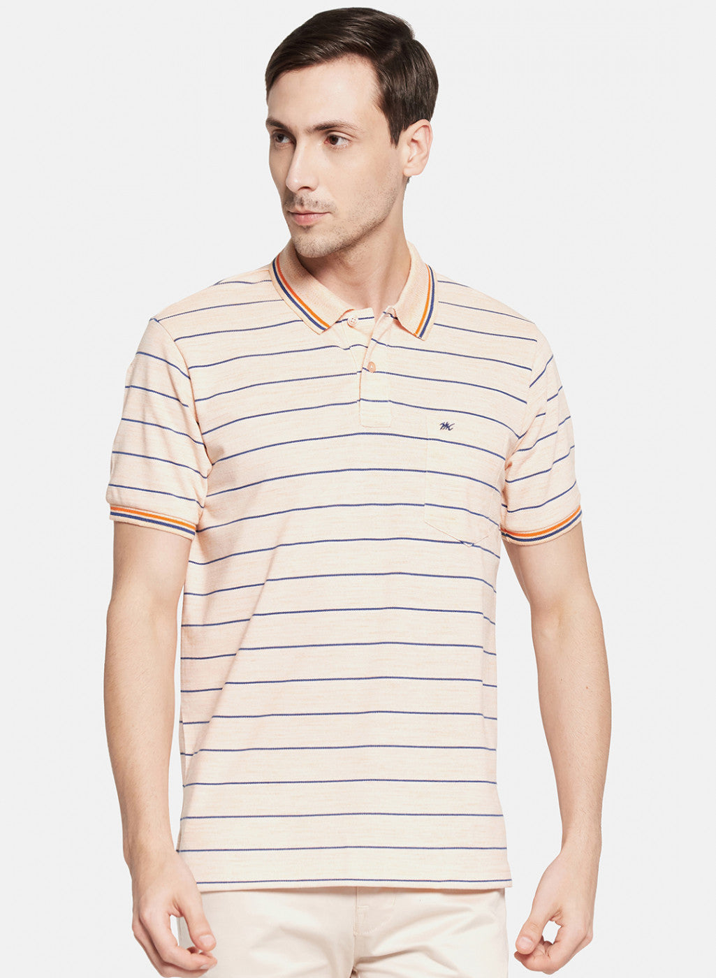 Mens Orange Stripe T-Shirt