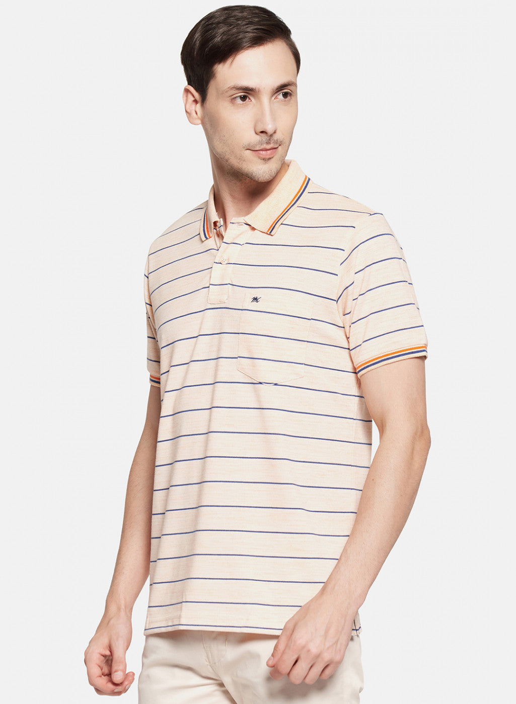 Mens Orange Stripe T-Shirt