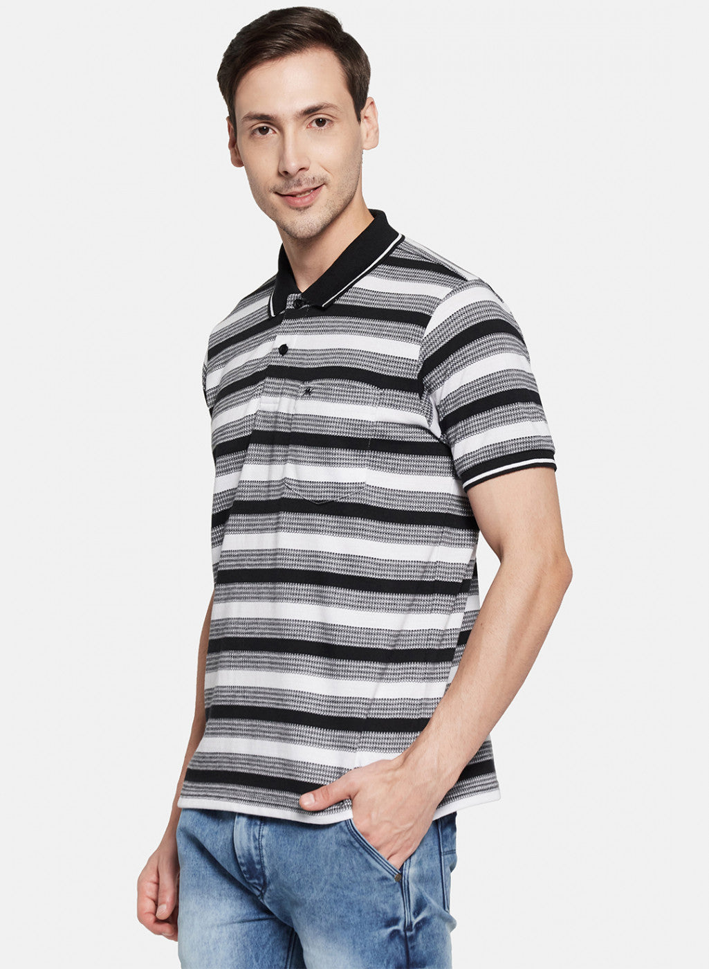 Mens Multi Color Stripe T-Shirt