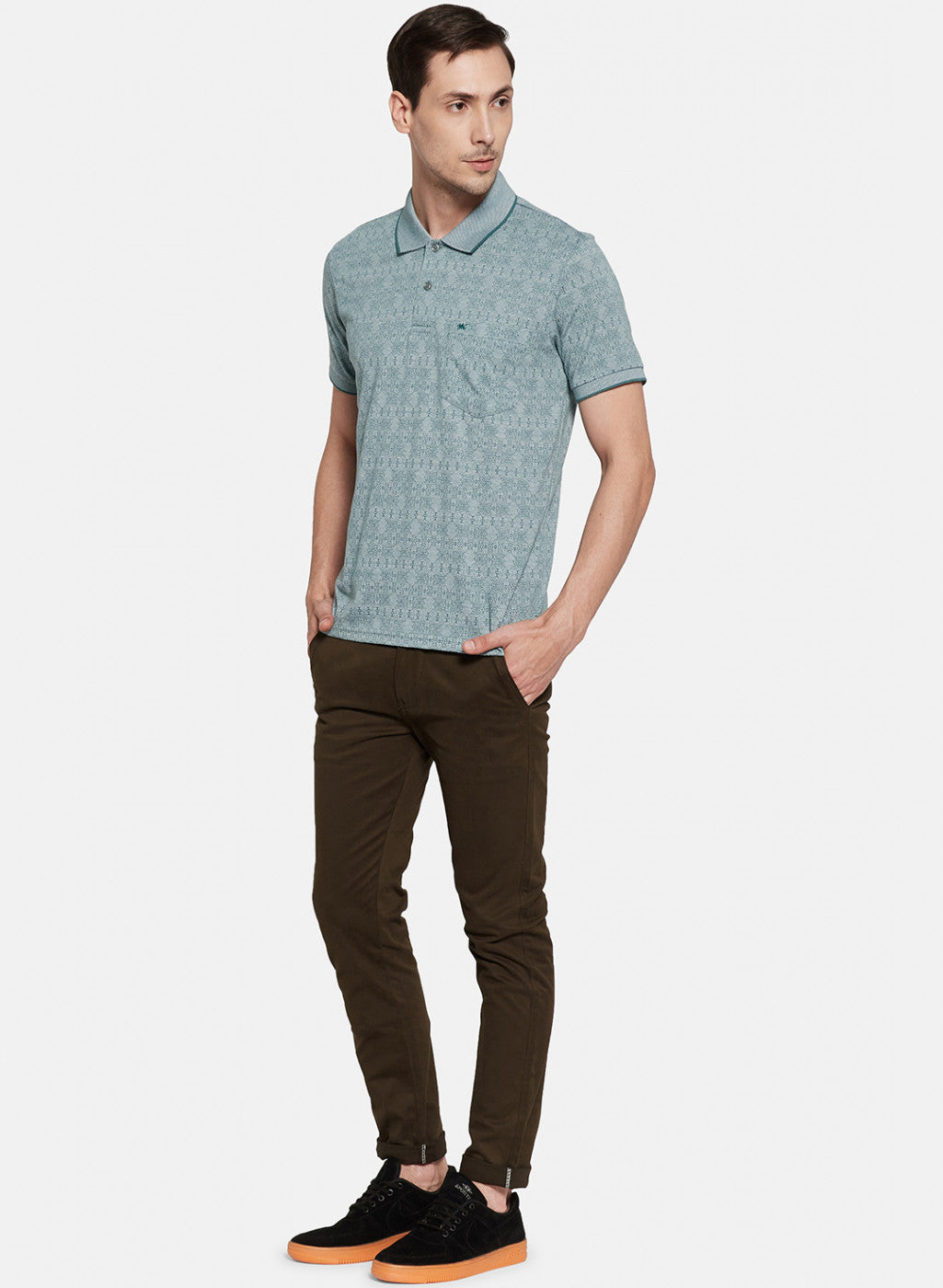 Mens Green Stripe T-Shirt