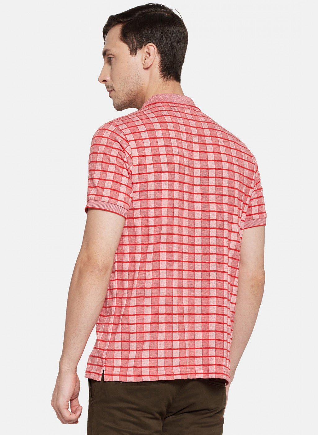 Mens Red Jaquard T-Shirt