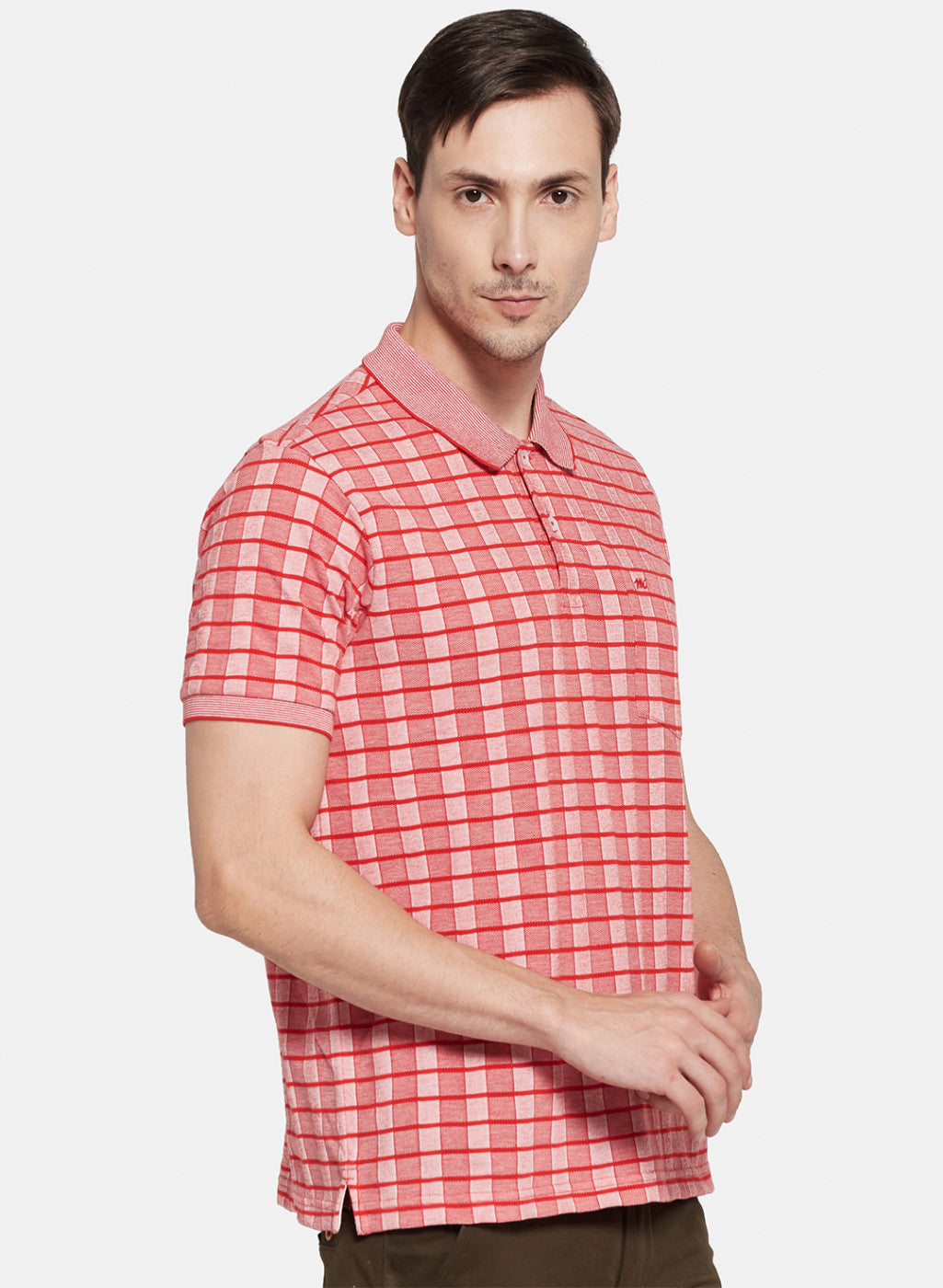 Mens Red Jaquard T-Shirt